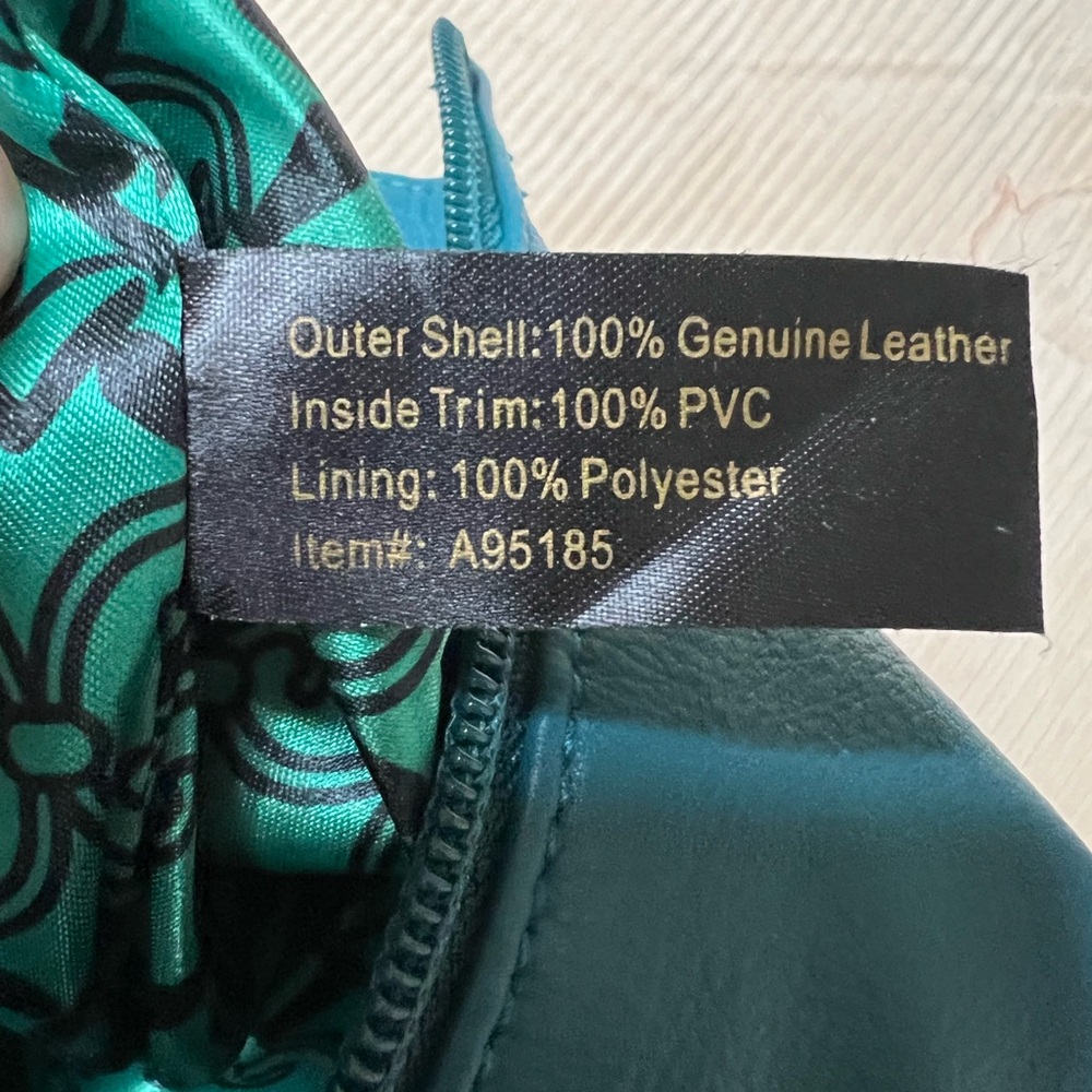 Stone Mountain Teal Genuine Leather Hobo Bag - Picture 3 of 8
